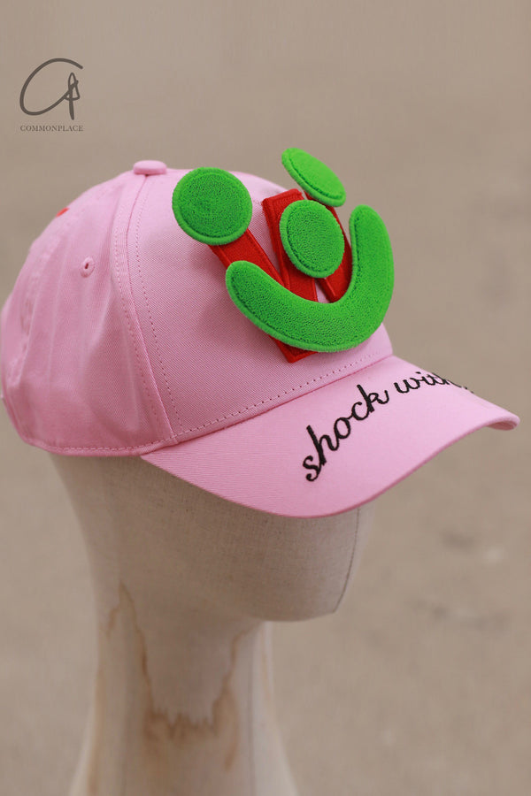 Walter Van Beirendonck 25 Spring/Summer Smile Patch Hat WVB-9006-Rose Shadow Rose Pink